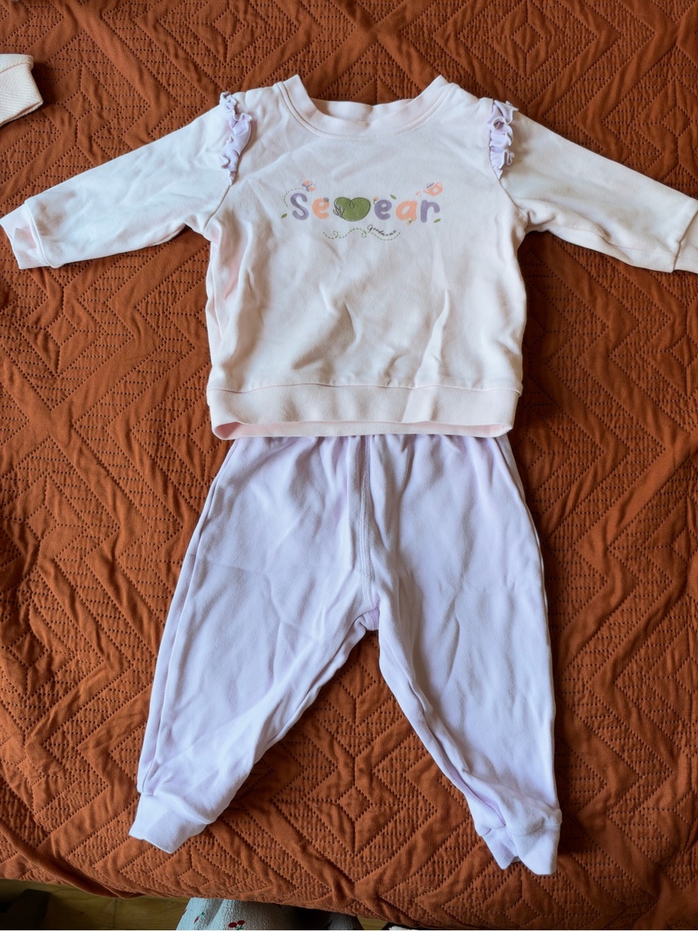 Pastel Pink & Lavender Two-Piece Kids Pajama Set